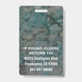 Medica Foto ID Painterly in Blues Ausweis (Rückseite)