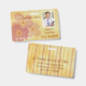 Medica Foto ID Soft Floral Hearts Ausweis (Vorder- & Rückseite)