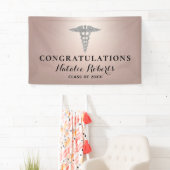 Medical Abschluss Girly Rose Gold Banner (Insitu)