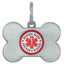 Medical Alert Addison's Disease Pet Tag - Custom Tiermarke