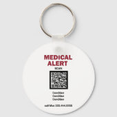 *~* Medical Alert AP38 QR ICE Keychain Schlüsselanhänger (Vorderseite)