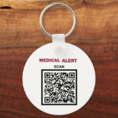 *~* Medical Alert AP38 QR ICE Keychain Schlüsselanhänger (Rückseite)