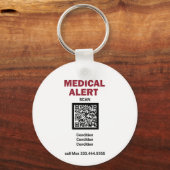 *~* Medical Alert AP38 QR ICE Keychain Schlüsselanhänger (Vorderseite)