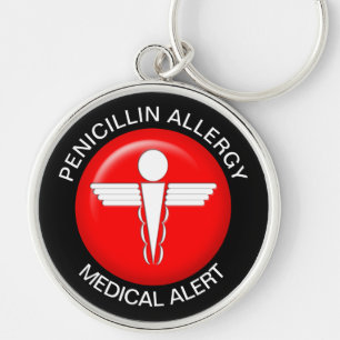 Medical Alert - Button Schlüsselanhänger