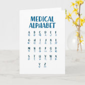 Medical Alphabet Karte (Gelbe Blume)