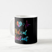 Medical Assistant Heartbeat Nursing Hospital Heart Kaffeetasse (Vorderseite Links)