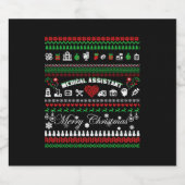 Medical Assistent Christmas Shirt Schaumweinetikett (Einzelnes Label)