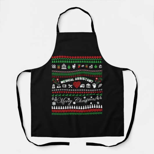 Medical Assistent Christmas Shirt Schürze (Vorderseite)