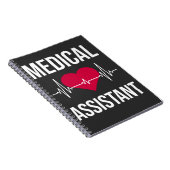 Medical Assistent Heartbeat Nursing Heart Hospital Notizblock (Rechte Seite)