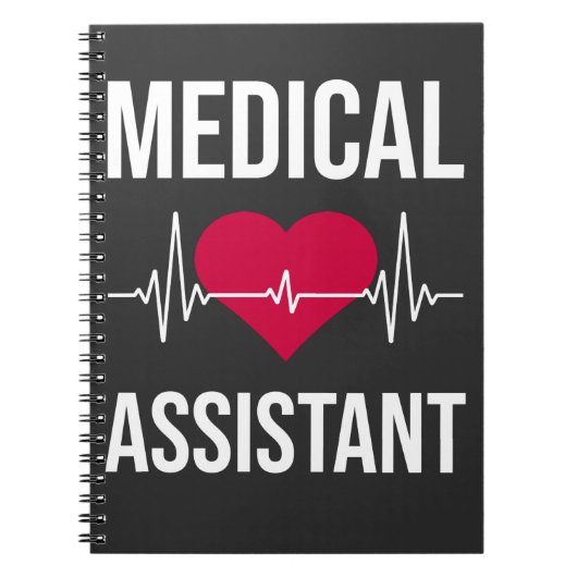 Medical Assistent Heartbeat Nursing Heart Hospital Notizblock (Vorderseite)