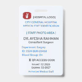 Medical Badge | Surgical Staff – Hospital ID Ausweis