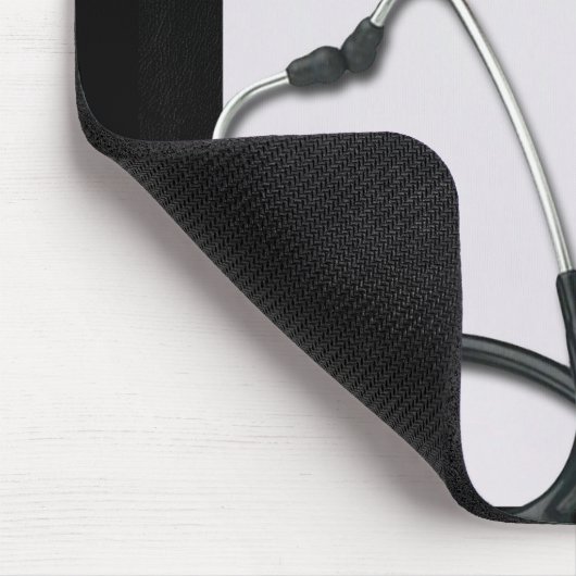 Medical Black Clipboard with Stethoscope Mousepad (Ecke)