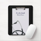 Medical Black Clipboard with Stethoscope Mousepad (Mit Mouse)