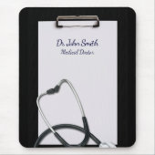 Medical Black Clipboard with Stethoscope Mousepad (Vorne)