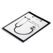 Medical Black Stethoscope Logo clipboard Notizblock (Linke Seite)