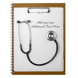 Medical Brown Stethoscope Logo clipboard Notizblock