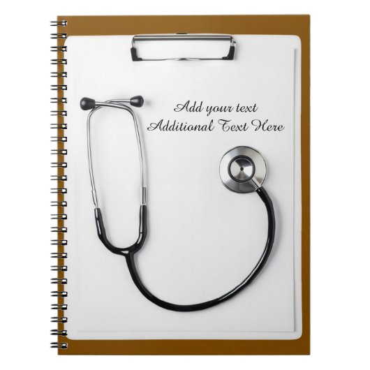 Medical Brown Stethoscope Logo clipboard Notizblock (Vorderseite)