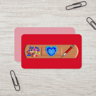 Medical Business Cards Big Bandaid Red Visitenkarte
