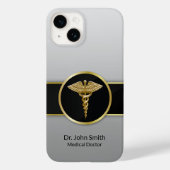 Medical Caduceus Gold Beruflich Case-Mate iPhone Hülle (Rückseite)