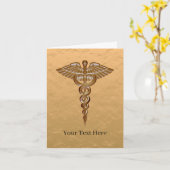 Medical Caduceus Gold Karte (Gelbe Blume)