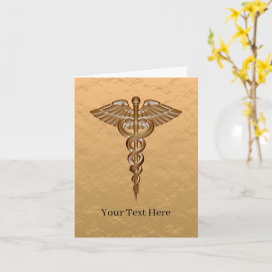 Medical Caduceus Gold Karte (Gelbe Blume)