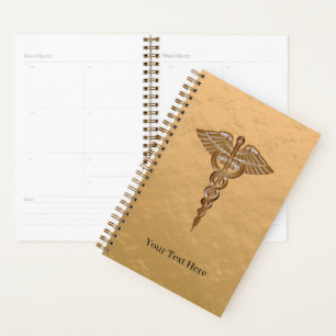Medical Caduceus Gold Planer
