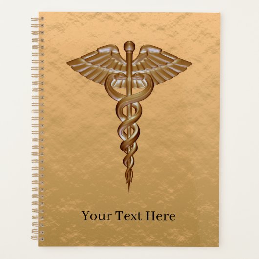 Medical Caduceus Gold Planner Planer (Vorderseite)