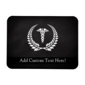 Medical Caduceus Laurel Magnet (Horizontal)