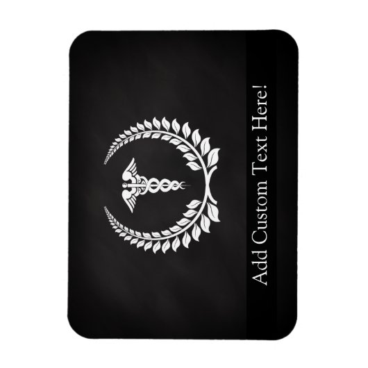 Medical Caduceus Laurel Magnet (Vertikal)