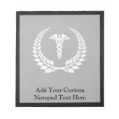 Medical Caduceus Laurel Notizblock (Vorderseite)