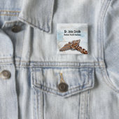 Medical Caduceus Rose Gold Kupfer Luxusmarmor Button (Beispiel)