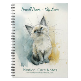 Medical Care Notes Animal Rescue Notizblock
