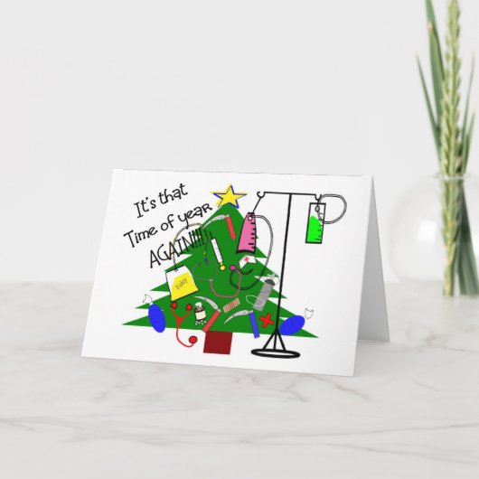 Medical christmas Tree Gifts--Funny Feiertagskarte (Vorderseite)