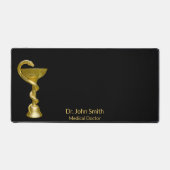 Medical Classy Schlange Bowl Hygieia Gold Caduceus Schreibtischunterlage (Vorderseite)