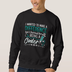 Medical Coder Being A Coder ICD Coding Programmer Sweatshirt