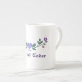 Medical Coder Blue CS Print Porzellantasse (Vorderseite Rechts)