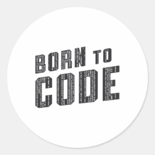 Medical Coder Born To Code Coding ICD Programmer Runder Aufkleber