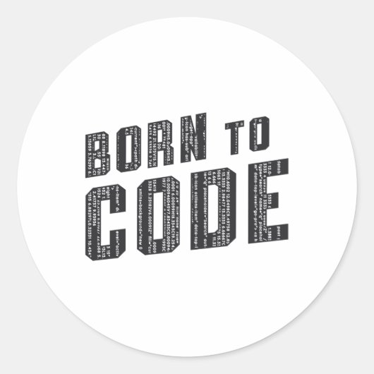 Medical Coder Born To Code Coding ICD Programmer Runder Aufkleber (Vorderseite)