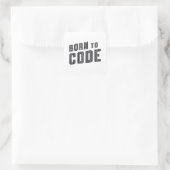Medical Coder Born To Code ICD Programmierung Quadratischer Aufkleber (Tasche)