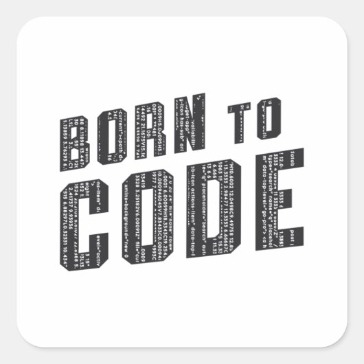 Medical Coder Born To Code ICD Programmierung Quadratischer Aufkleber (Vorderseite)
