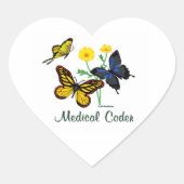 Medical Coder Butterfells Herz-Aufkleber (Vorderseite)
