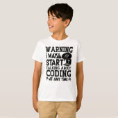 Medical Coder Coding Warning I May Start Talking T-Shirt (Vorne ganz)