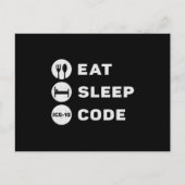 Medical Coder Eat Sleep Code Coding ICD Programmer Postkarte (Vorderseite)