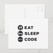 Medical Coder Eat Sleep Code ICD Coding Programmer Postkarte (Vorne/Hinten)