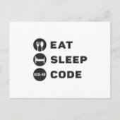 Medical Coder Eat Sleep Code ICD Coding Programmer Postkarte (Vorderseite)
