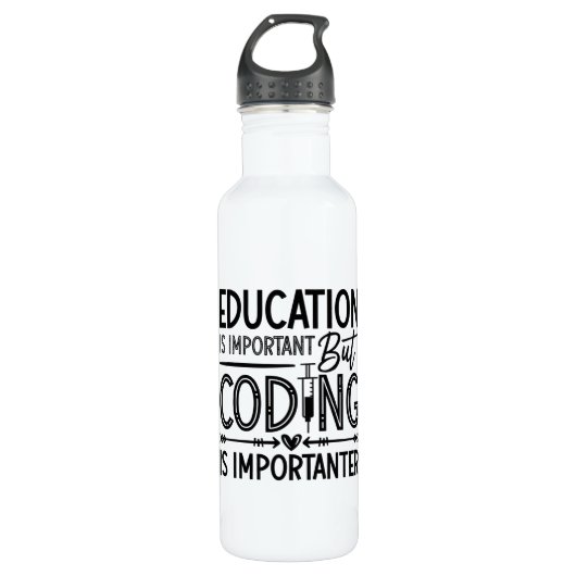 Medical Coder Education Is Important Coding ICD Edelstahlflasche (Vorderseite)