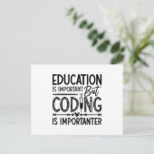 Medical Coder Education Is Important Coding ICD Postkarte (Stehend Vorderseite)