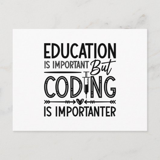 Medical Coder Education Is Important Coding ICD Postkarte (Vorderseite)