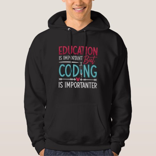 Medical Coder Education Is Important ICD Coding Hoodie (Vorderseite)