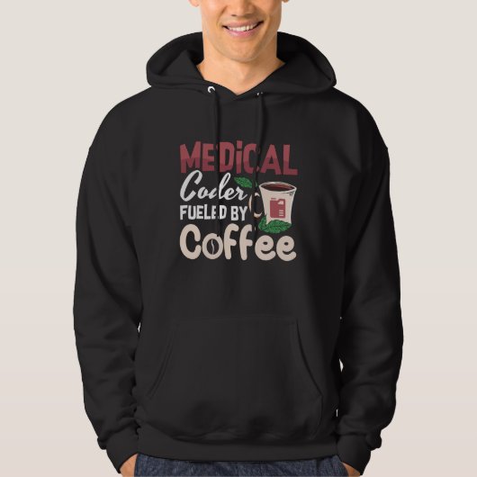 Medical Coder Fueled By Coffee Coding Programmer Hoodie (Vorderseite)